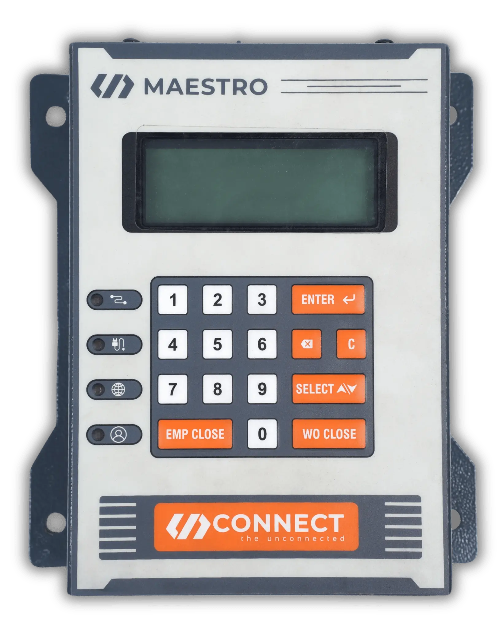 M-Connect gateway with HMI touchscreen mounted at the machine